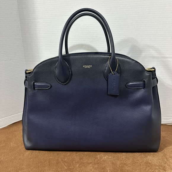 Coach Navy Soft Empire Carryall 40 - Picture 2 of 11